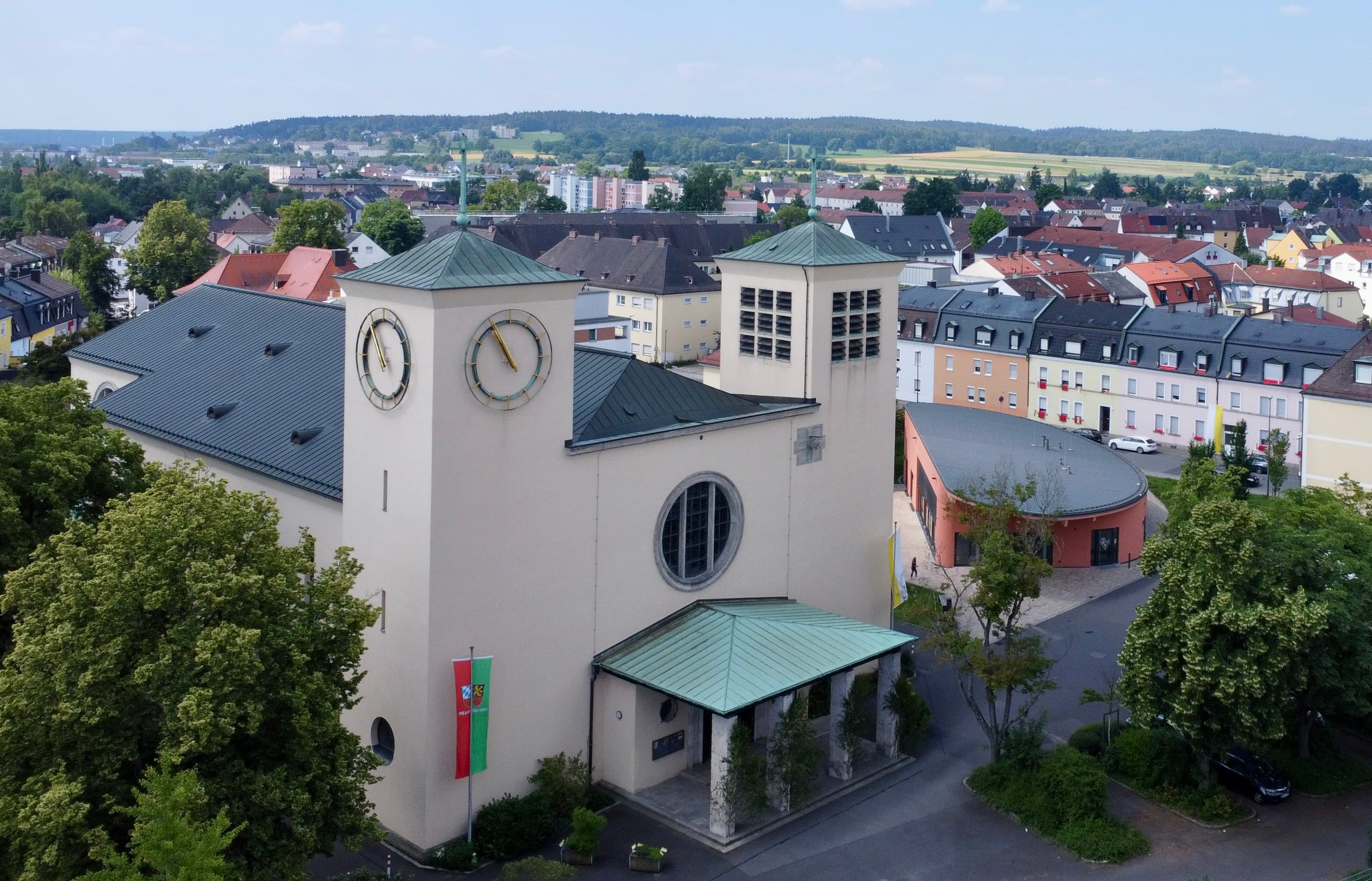 Luftaufnahme der Siedlung Krumme Äcker